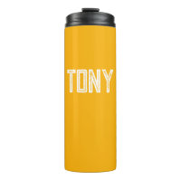 Solide Neon brillant Orange Nom personnalisé Monog