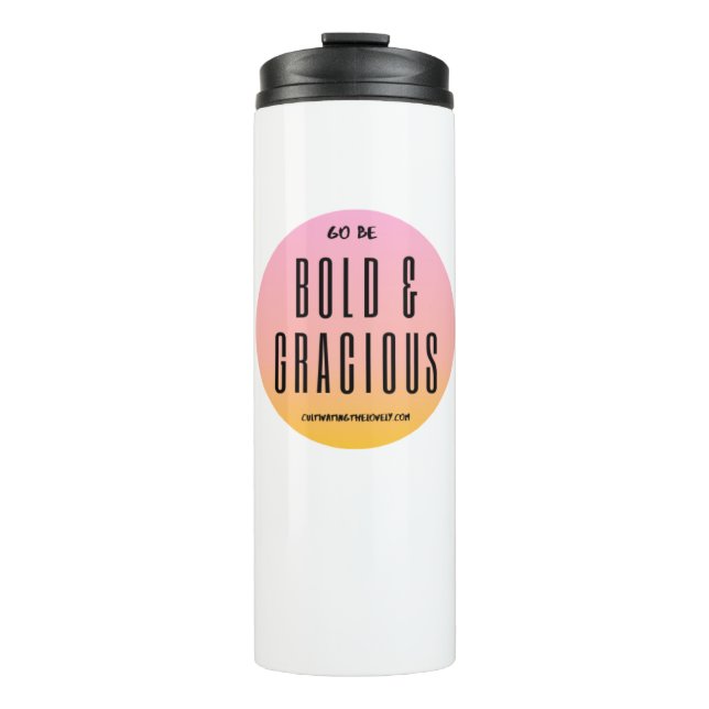Bouteilles Isothermes Soyez courageux et grace citron (Devant)