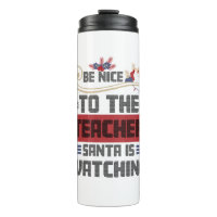 Soyez gentil avec l'enseignant Père Noël regarde e