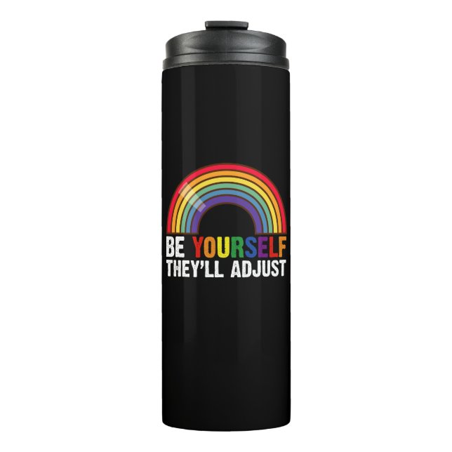Bouteilles Isothermes Soyez vous-même Ils régleront le Gay pride arc-en- (Devant)