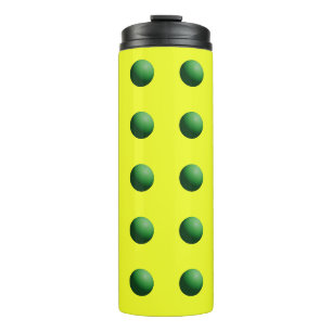 Bouteilles Isothermes Sphères vertes sur jaune