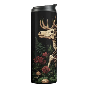 Bouteilles Isothermes Squelette de cerf mystique gothique floral