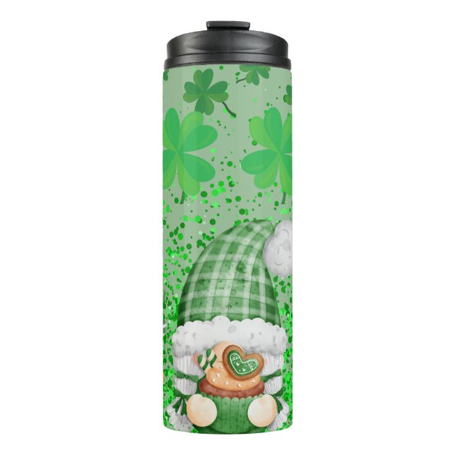 Bouteilles Isothermes St Patrick's Day Green Shamrocks Gnomes (Devant)