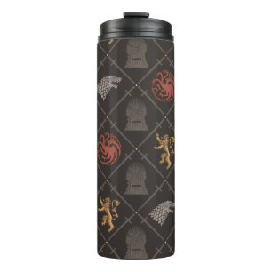 Bouteilles Isothermes Stark, Lannister, Targaryen, Motif du Trône de fe