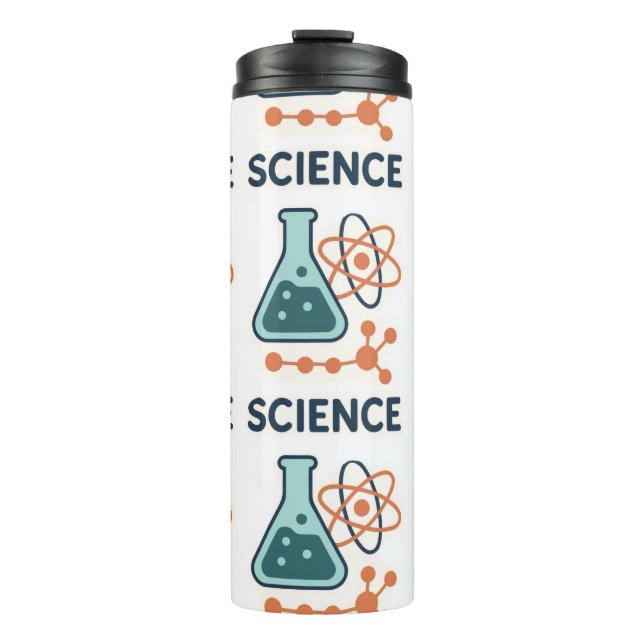 Bouteilles Isothermes Stickers Objet scientifique - Flacon, Molécules et (Devant)