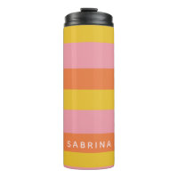 Stripes d'été personnalisées rose jaune orange