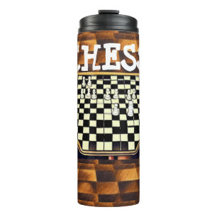 BOUTEILLES ISOTHERMES STYLE DE PLAT DE JEU D'ÉCHECS