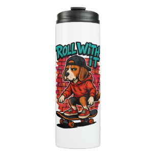 Bouteilles Isothermes Style de rue Beagle Skateboard Graffiti Art
