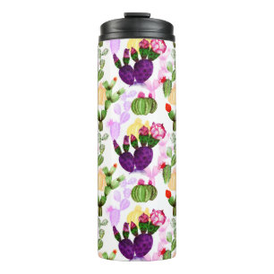 Bouteilles Isothermes Stylo Cactuses Lumineuses Dessin Motif Botanique