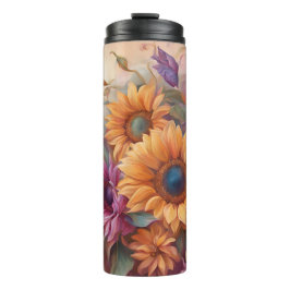 Bouteilles Isothermes Sunflowers Pink and Yellow Thermal Tumbler