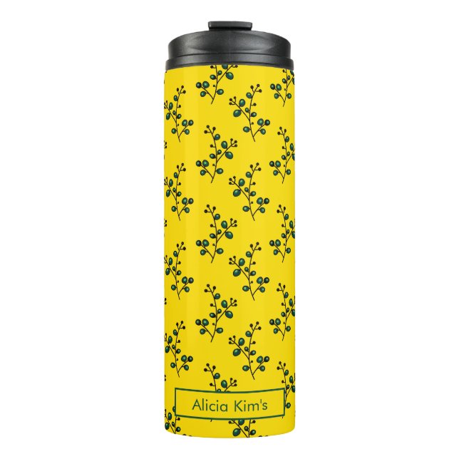 Bouteilles Isothermes Sunny Twigs, Un Motif Été Sans Sein (Devant)