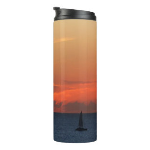Bouteilles Isothermes Sunset Clouds and Sailboat Seascape