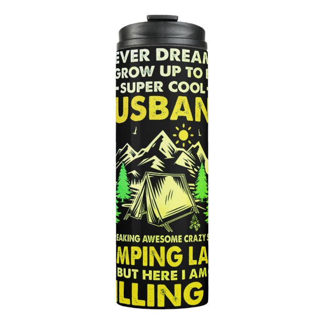 Bouteilles Isothermes Super Cool Mari de Camping Lady Funny Camper (Devant)