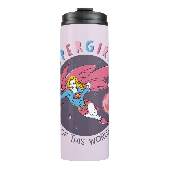 Bouteilles Isothermes Supergirl hors de ce monde Retro Graphisme (Devant)