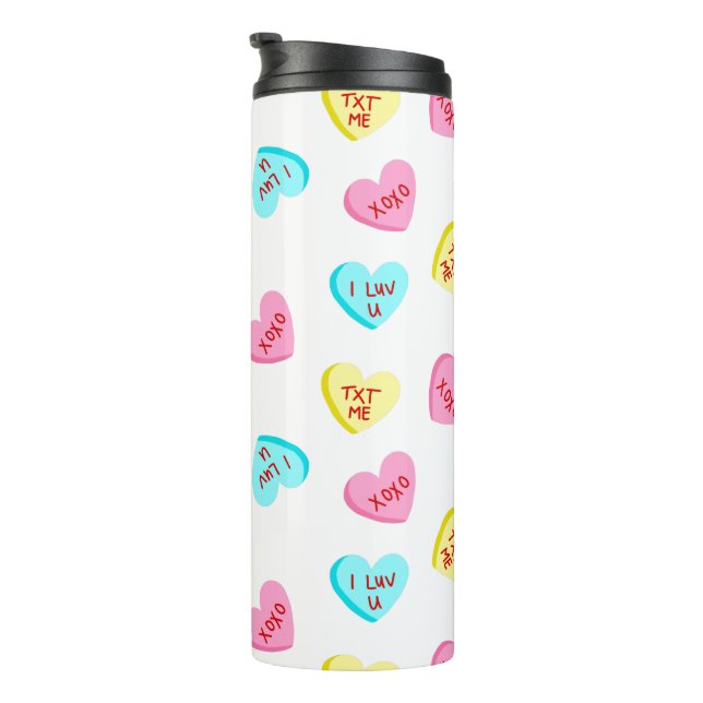 Bouteilles Isothermes Sweet Candy Hearts Valentines Day (Tourné sur la droite)