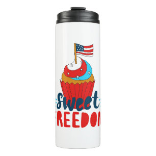Bouteilles Isothermes Sweet Freedom Cupcake 4 juillet Art 4 juillet