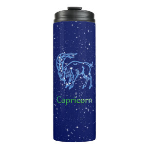 Bouteilles Isothermes Symbole Capricorne Constellation et Zodiaque avec