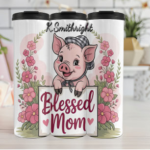 Bouteilles Isothermes Symbole de retenue de porc de maman bienheureuse