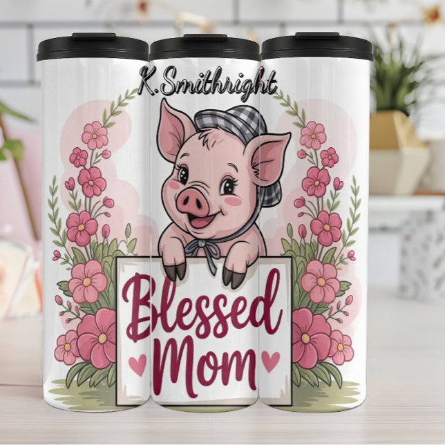 Bouteilles Isothermes Symbole de retenue de porc de maman bienheureuse (Créateur téléchargé)