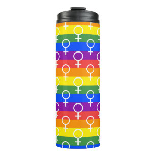 Bouteilles Isothermes Symbole féminin Motif arc-en-ciel