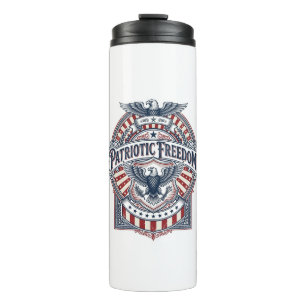 Bouteilles Isothermes T-Shirt Graphique Vectoriel USA Foi Patriotique Av
