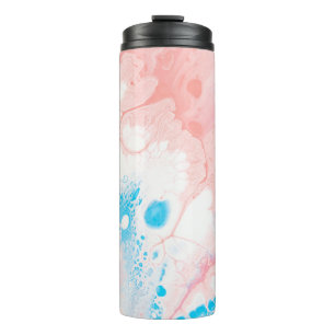 Bouteilles Isothermes Tableau abstrait bleu et blanc