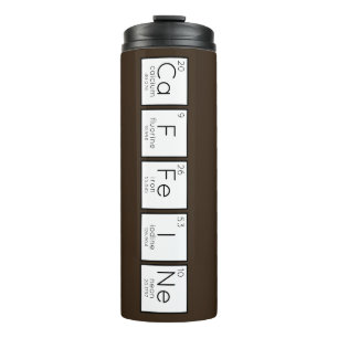 Bouteilles Isothermes Tableau Périodique Brown Caféine Choisir Une Coule