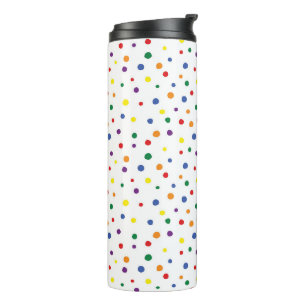Bouteilles Isothermes Taches de polka arc-en-ciel