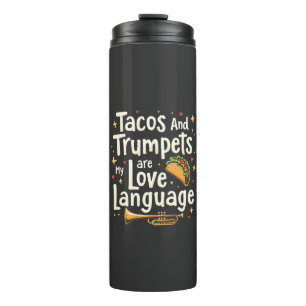 Bouteilles Isothermes Tacos et trompettes sont ma langue d'amour Mexique