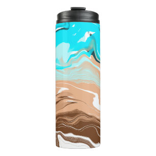 Bouteilles Isothermes Tan to Blue Ombre Fluid Art