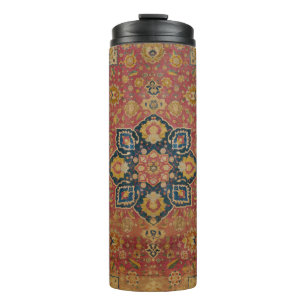 Bouteilles Isothermes Tapis persan asiatique Kashan en or rouge