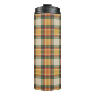 Bouteilles Isothermes Tartan à carreaux de récolte d'automne chaud