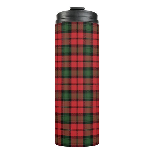 Bouteilles Isothermes Tartan Clan Kerr Plaid Vert Rouge Noir Chèque (Devant)