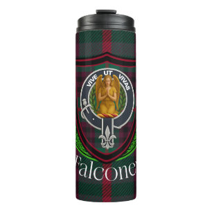 Bouteilles Isothermes Tartan et blason du clan écossais Falconer