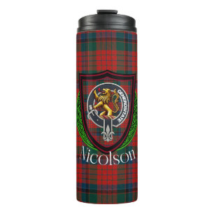 Bouteilles Isothermes Tartan et blason du clan écossais Nicolson