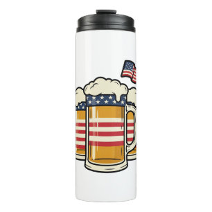 Bouteilles Isothermes Tasse à bière patriotique design vectoriel vintage