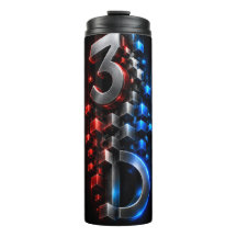 Tasse Abstraite Cubes Dimension 3D Métalliques