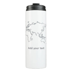 Bouteilles Isothermes Tasse Carte du Monde Minimaliste – Esthétique de V