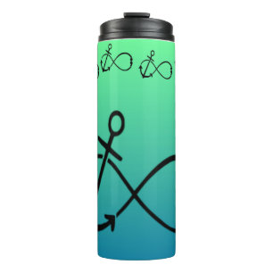 Bouteilles Isothermes Tasse de culbuteur d'Ancre, d'infini et de