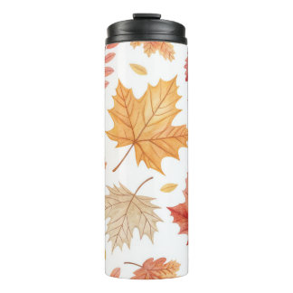 Bouteilles Isothermes Tasse de voyage en acier inoxydable Feuilles d'aut