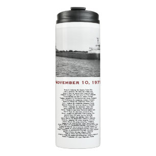 Bouteilles Isothermes Tasse Edmund Fitzgerald avec noms de l'équipage