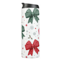 Tasse Élégante de Noël avec Ruban pour Elle