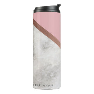 Bouteilles Isothermes Tasse rose personnalisée de voyage d'effet de