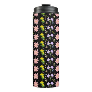 Bouteilles Isothermes Tasse thermique à motif botanique de fleurs sauvag