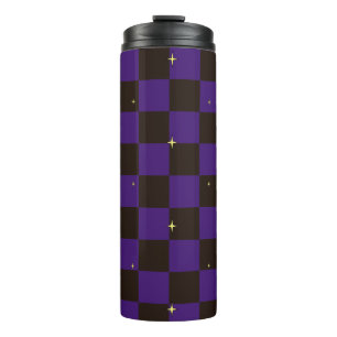Bouteilles Isothermes Tasse Thermique à Motif Carreaux Violet pour Hallo