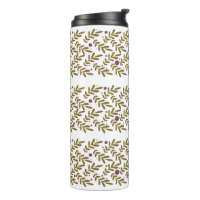 Tasse Thermique à Motif de Feuille Botanique