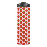 Tasse Thermique à Motifs de Fraise 