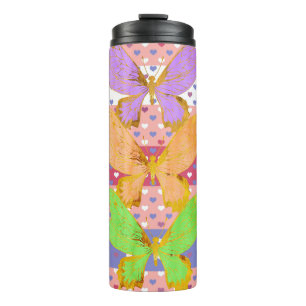 Bouteilles Isothermes Tasse Thermique avec Papillons et Cœurs