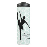 Tasse Thermique Danseuse Damassé Vert Menthe