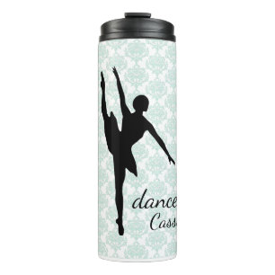 Bouteilles Isothermes Tasse Thermique Danseuse Damassé Vert Menthe